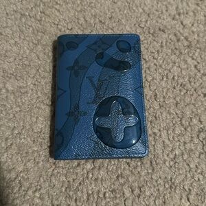 Louie Vuitton limited edition blue Poche Wallet